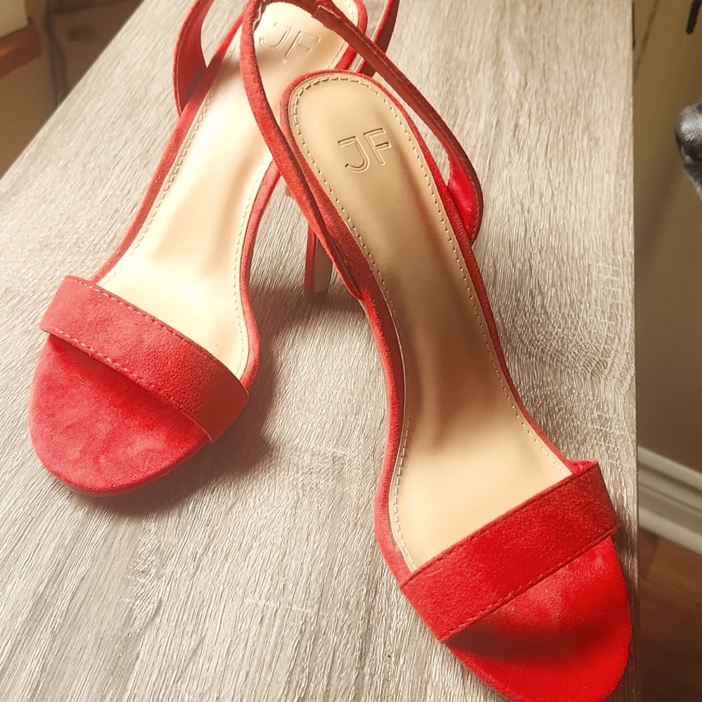 Red Velvet Open Toe Sandles